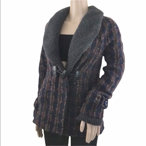 Zara Wool Blend Toggle Closure Cardigan Coat Sz S - Picture 1 of 12